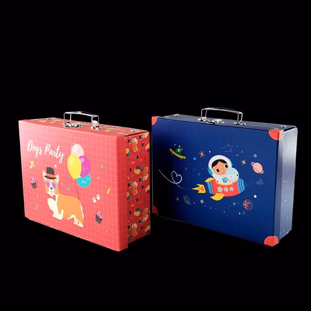 FSC BSCI Custom Full Color Printing Luxury Fashion Flat Toy Packing Foldable Cardboard Carton Paper Packaging Gift Present Shipping Storage Box with Handle