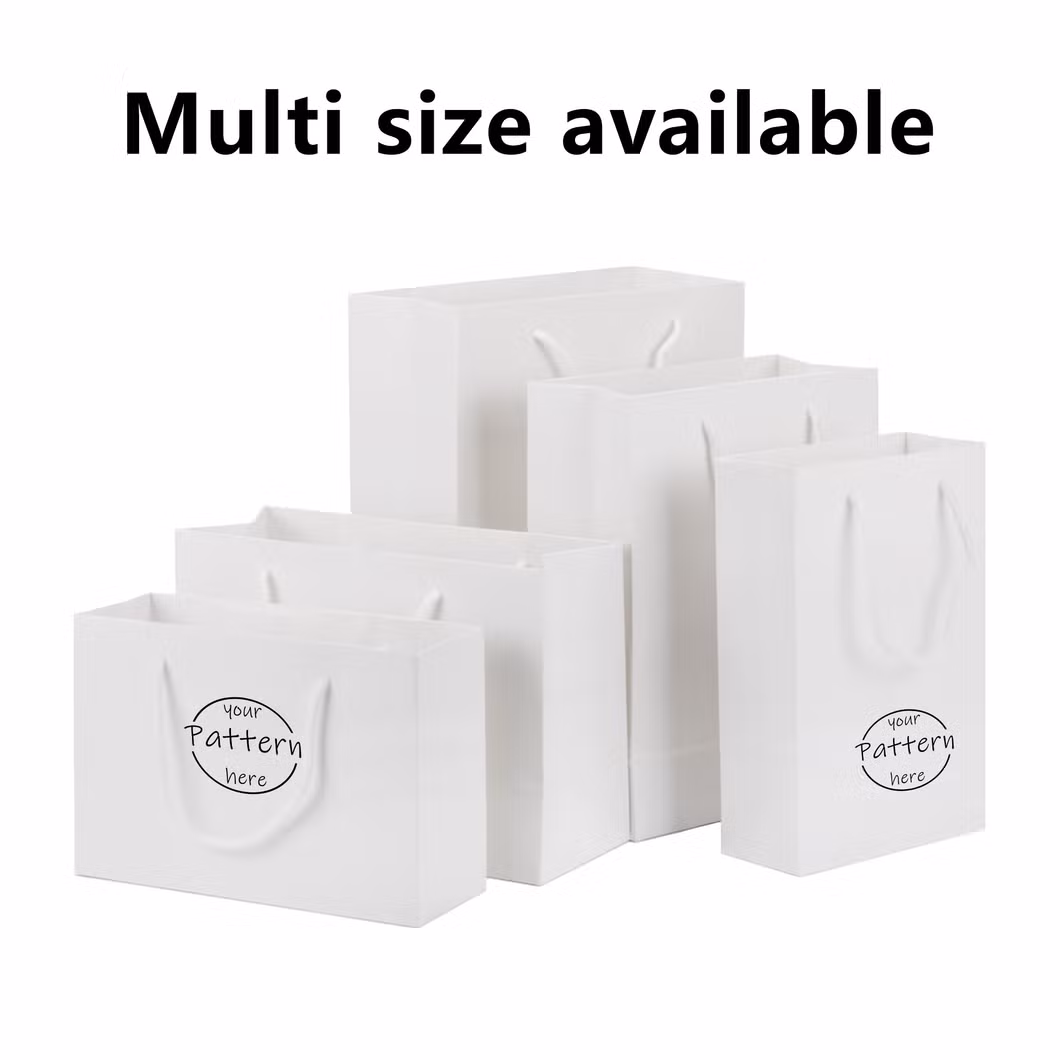 High-End Recyclable Art Paper Bags Customized Handles Packaging for Gift Kraft Paper Tote Shopping Bags