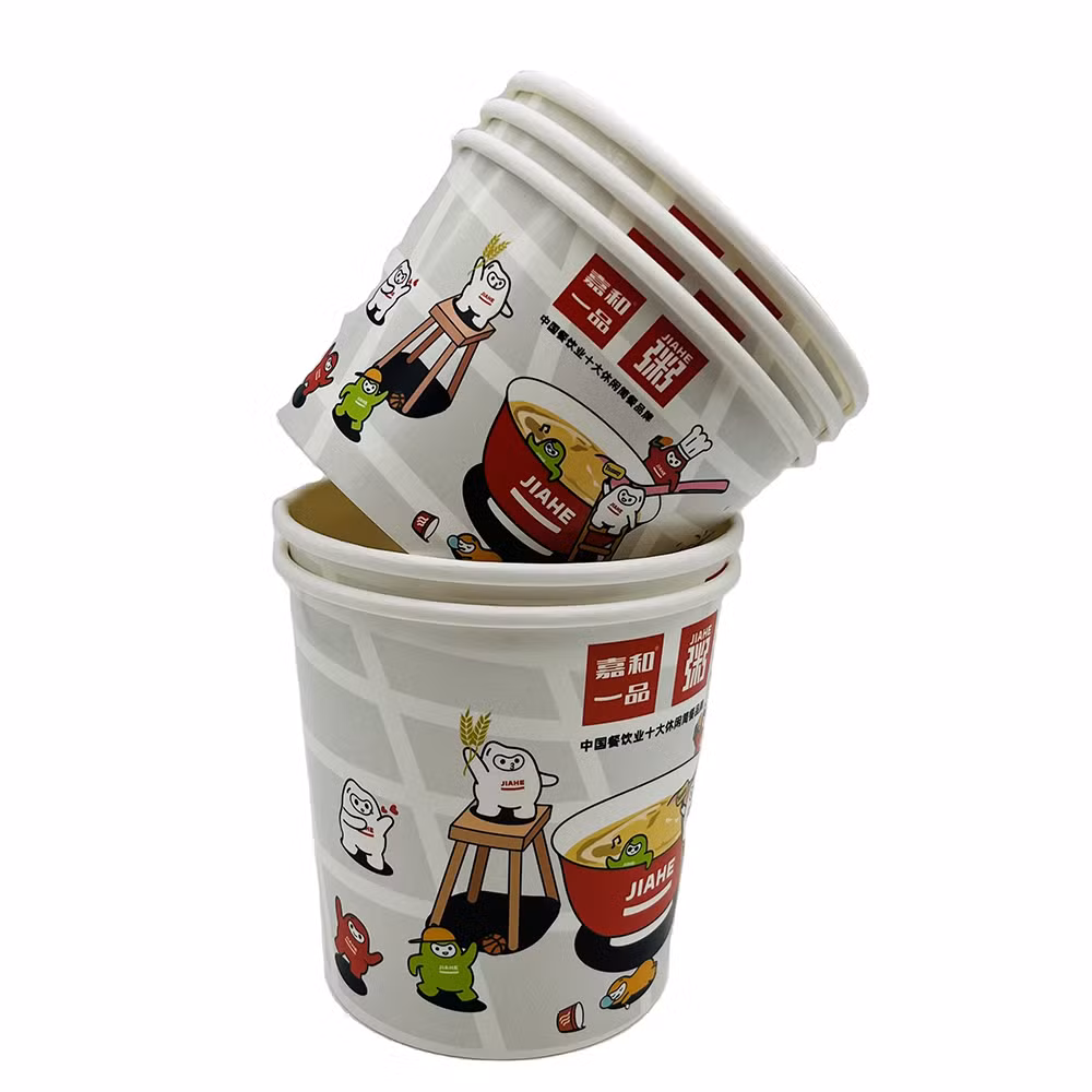 Biodegrade Food Packaging with Lids Disposable Soup Paper Bowl