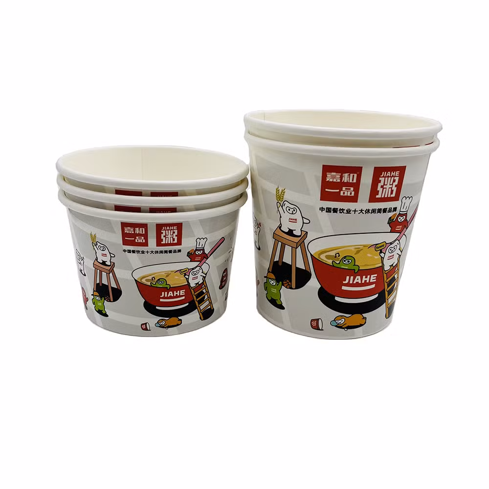 Biodegrade Food Packaging with Lids Disposable Soup Paper Bowl