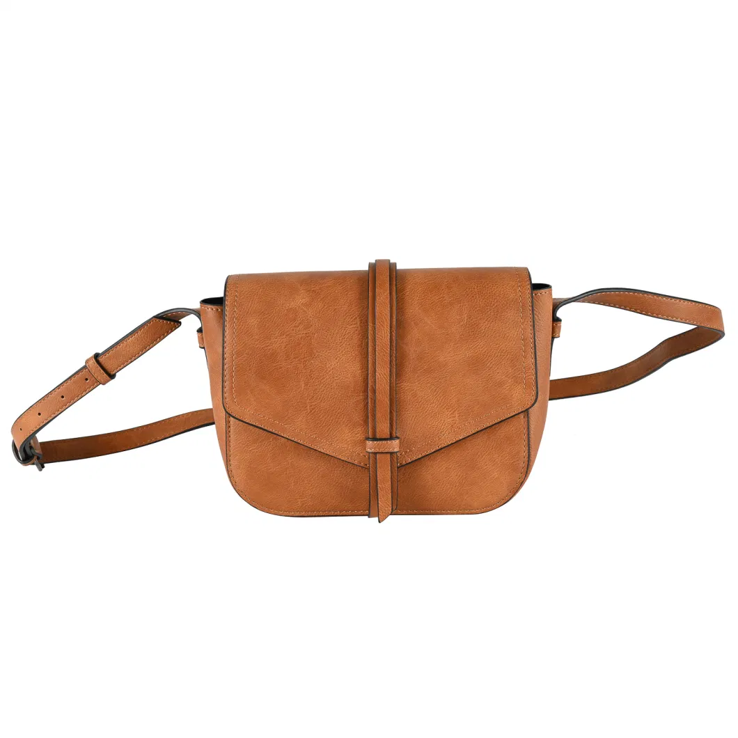 Women Brown Textured Casual Cling Bag Small Crossbody Bags for Women