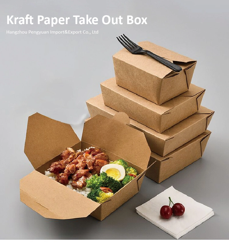 Disposable Grease Proof Food Take out Box Lunch Box Snack Paper Box