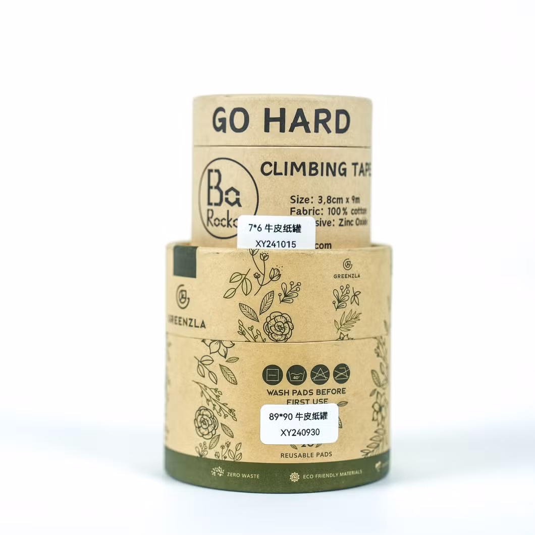 Craft Paper Packaging Box Coffee Tea Packaging Cylinder Box Tube Food Round Cylinder Cardboard