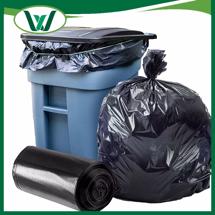 Factory Cheap Shopping Package Custom Plastic Garbage Bags Black for Sale
