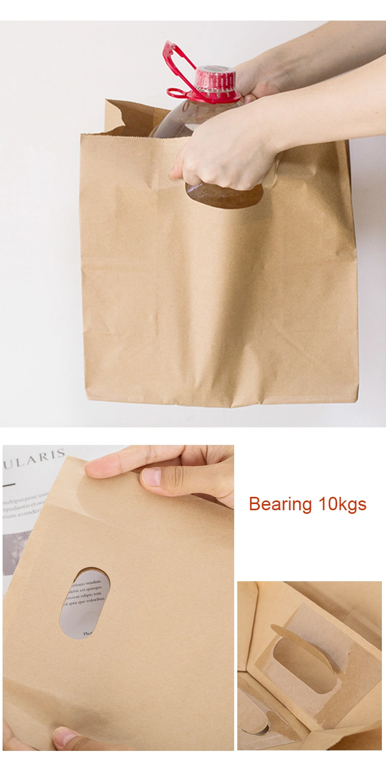 Custom Printed Reinforced White Die Cut Handle Paper Bag