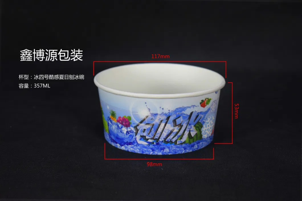 Customized Disposable Takeaway Paper Bowl Food Package Container for Salad Noodles Fast Food Shop