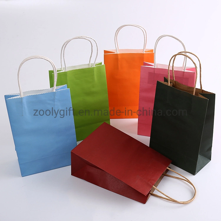 Small Natural Brown Kraft Paper Bag with Die Cut Handle