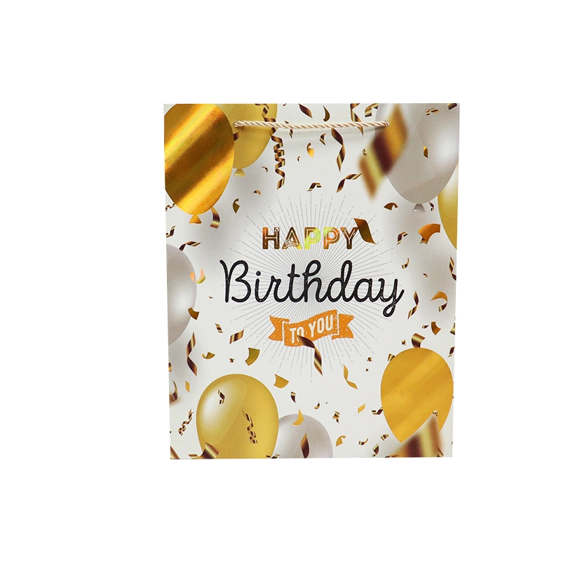 Custom Printed Happy Birthday Gift Wrap Shopping Small Paper Bags