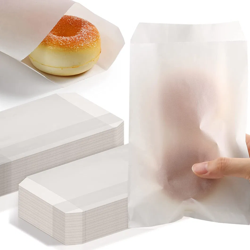 Takeaway Bread Packaging Brown White Kraft Small Paper Bag for Snack