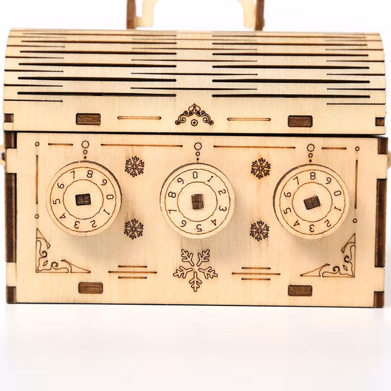 3D Wood Puzzle DIY Model Building Kit Treasure Box Creative Craft Gifts