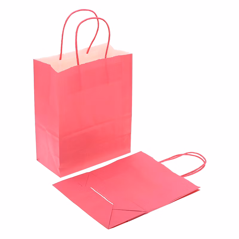 Manufacturer China Wholesale Handles Takeaway Biodegradable Multi-Color Shopping Kraft Paper Bags for Sale