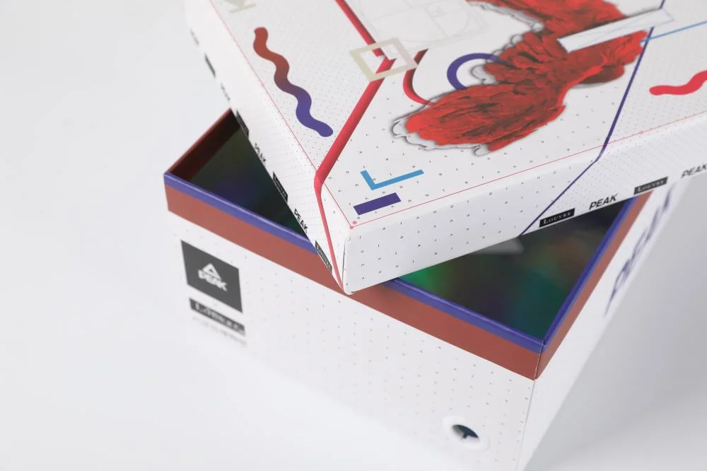 Compostable Custom Printing White Cardboard Paper Shoes Box