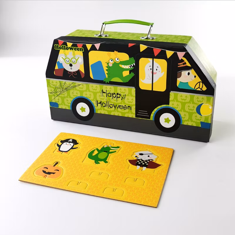 FSC BSCI Custom Full Color Printing Luxury Fashion Flat Toy Packing Foldable Cardboard Carton Paper Packaging Gift Present Shipping Storage Box with Handle