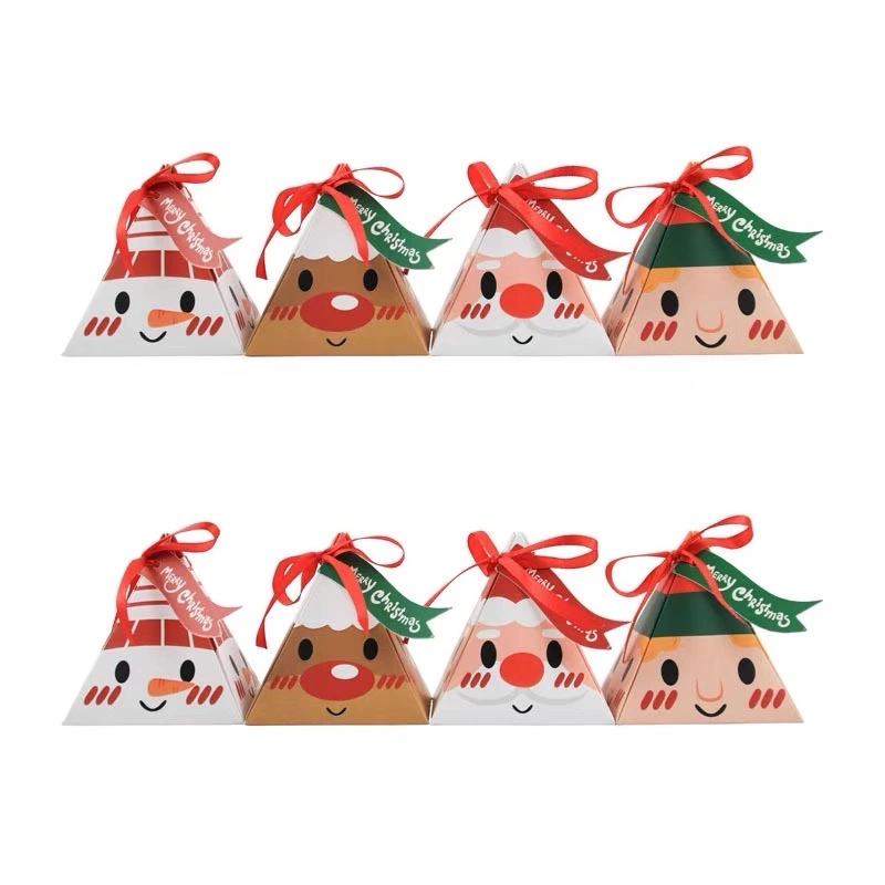 Eco Friendly Foldable Christmas Candy Dessert Cookie Paper Box with Logo Printing Xmas Sweet Biscuit Pastry Cardboard 3D Gift Package Boxes Cupcake Boxes