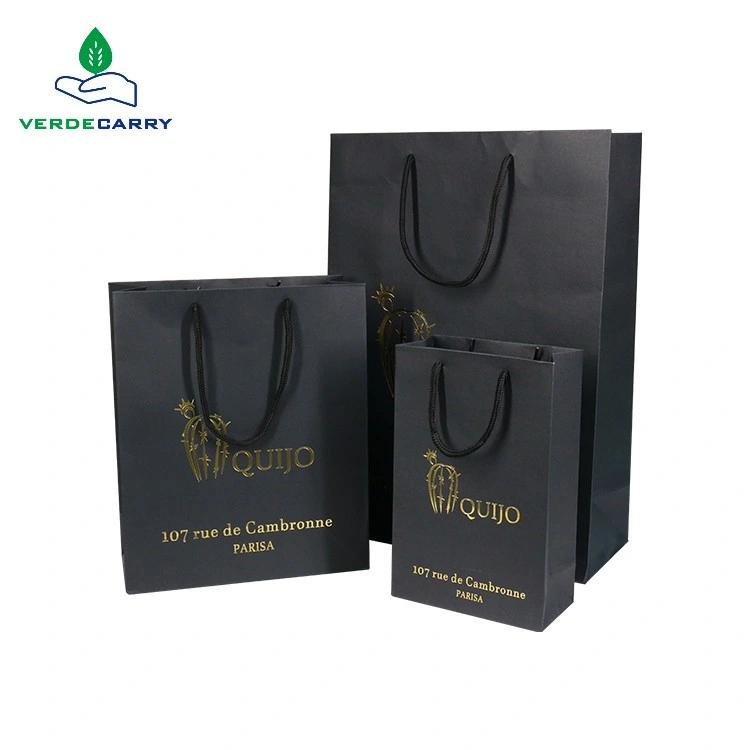 Custom Luxury Shopping Jewelry Wedding Packaging Small Paper Gift Bag with Logo