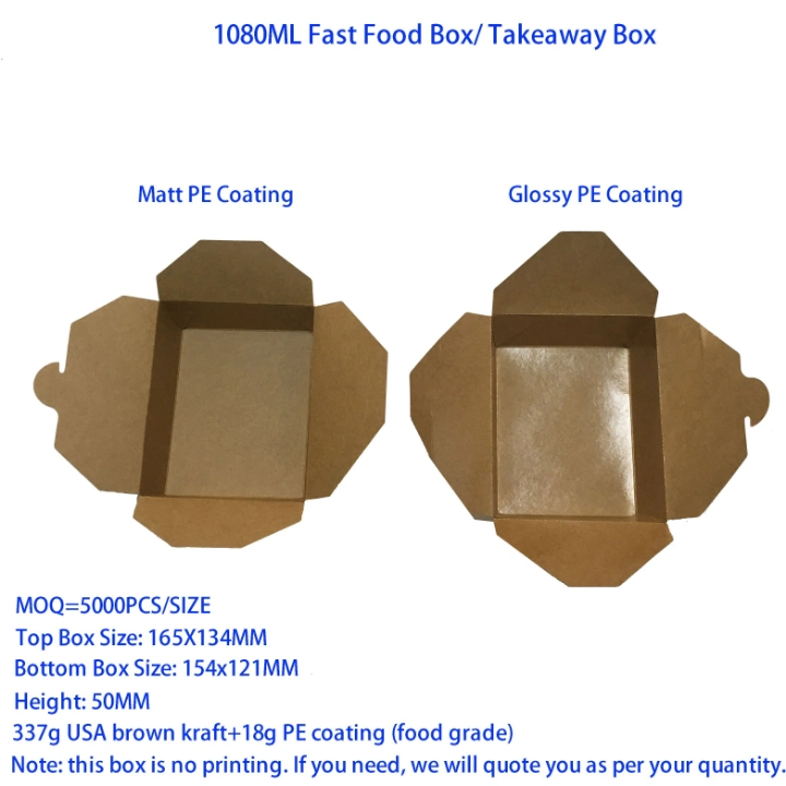 Custom Disposable Hamburger Hot Dog Take Away Take out Snack Box Kraft Paper Packaging Burger Fried Chip Chicken Lunch Takeaway Fast Food Box