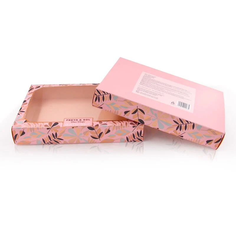 Custom Recycle Kraft Paper Cake Box for Bakery Cake Cupcake Packaging with Plastic Clear Windows