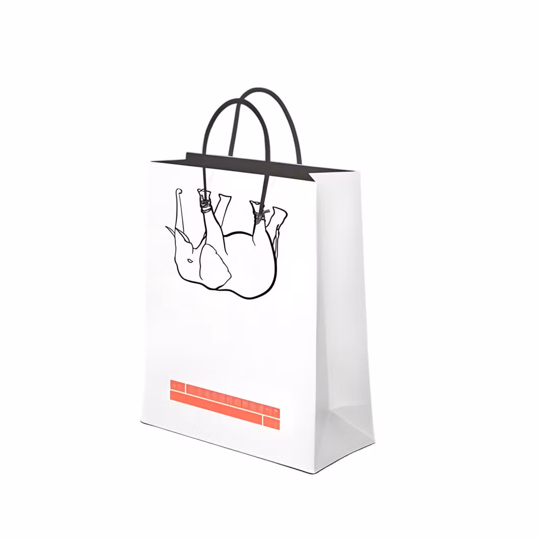 Wholesale Paper Wedding Favor Handbag Custom Shopping Paper Bags White Wedding Christmas Valentines Day Clothes Paper Gift Bag