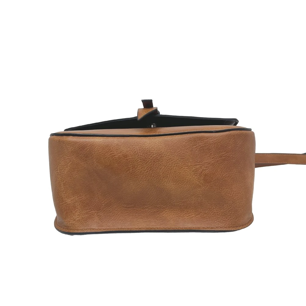 Women Brown Textured Casual Cling Bag Small Crossbody Bags for Women