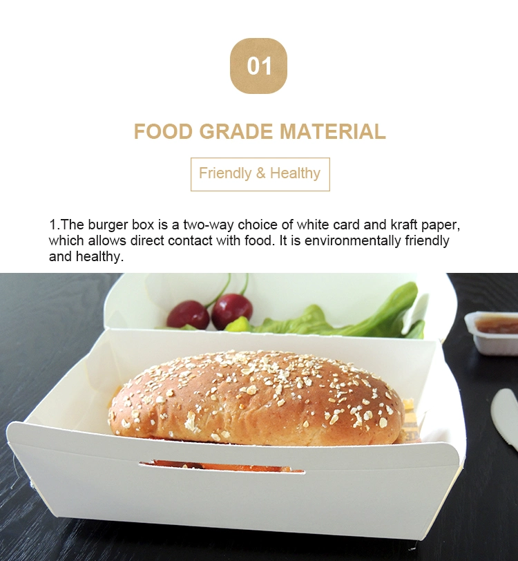 Disposable Customized Design Hamburger Paper Box