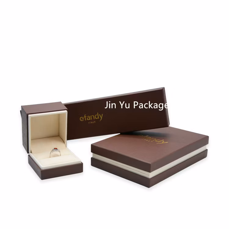 Handmade Brown Color Leather Paper Gift Necklace Jewelry Packaging Box