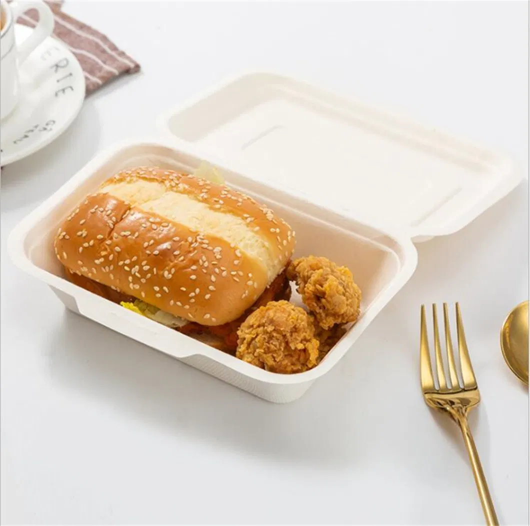 6inch Sugarcane Bagasse Disposable Hamburger Box