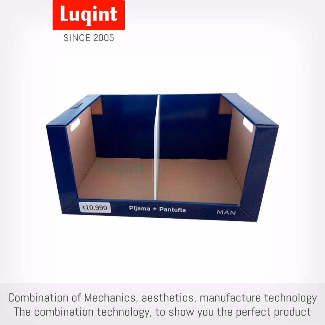 Custom Retail Walmart Supermarket Product Paper Store Shelf Ready Pop PDQ Counter Cardboard Packing Tray Display Box