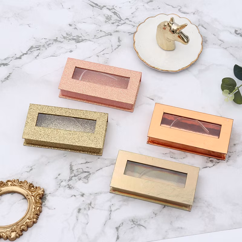 China Wholesale Custom Paper Gift Packaging Box False Eyelash Box Lash Box Mink Eyelash Extension Box Nail Box Makeup Box with Magnetic Closure