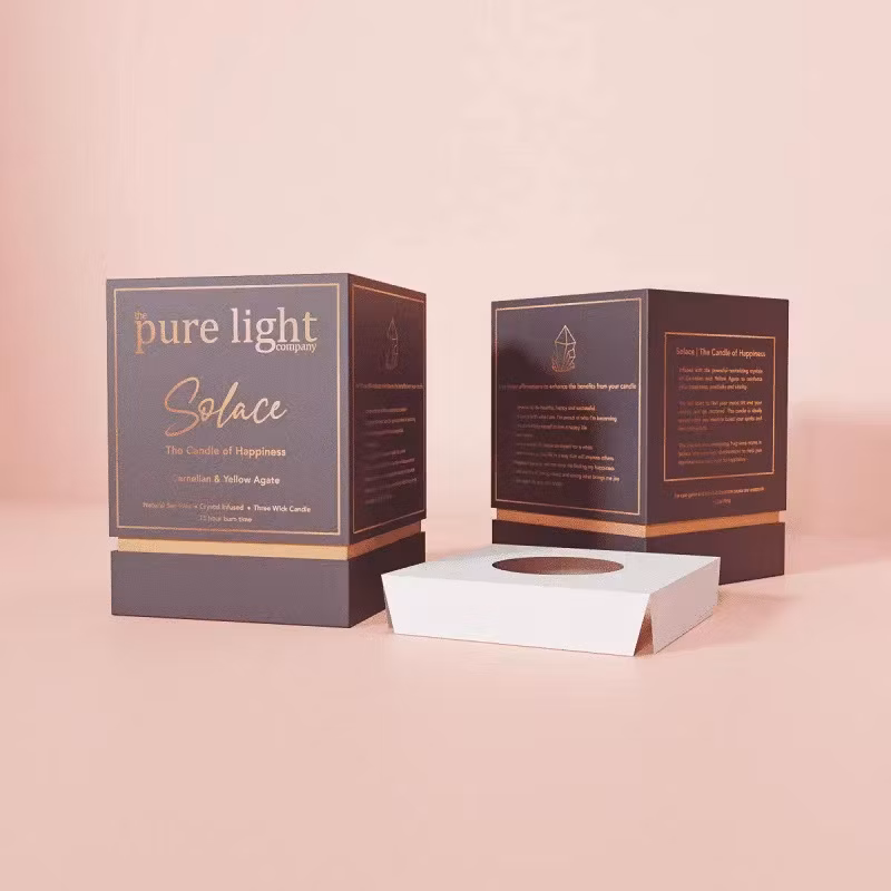 Customized New Style Sky and Earth Cover Window Paper Box Color Box False Eyelash Fine Framed Box Armor Piercing Packaging Box Scented Candle Packaging Box