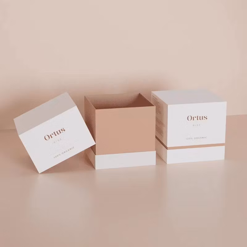 Customized New Style Sky and Earth Cover Window Paper Box Color Box False Eyelash Fine Framed Box Armor Piercing Packaging Box Scented Candle Packaging Box