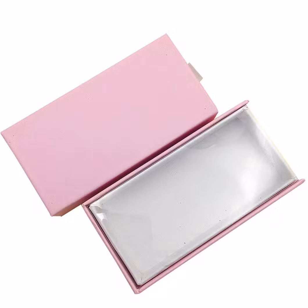 Custom Eyelashes Package Box Clear Window PVC Plastic Drawer Empty Lash Gift Package High Standard Pink Paper Box with Window