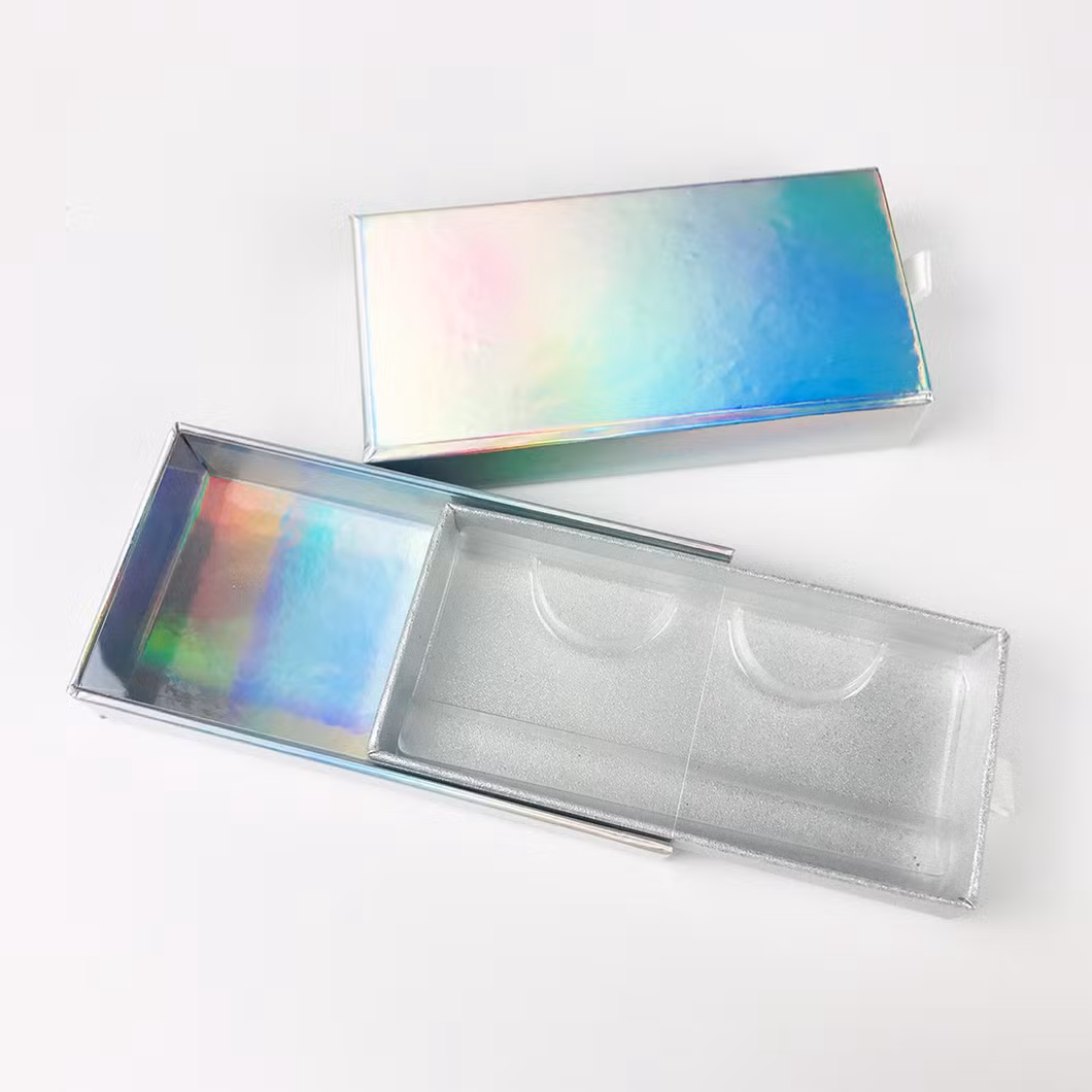Custom Eyelashes Package Box Clear Window PVC Plastic Drawer Empty Lash Gift Package High Standard Pink Paper Box with Window