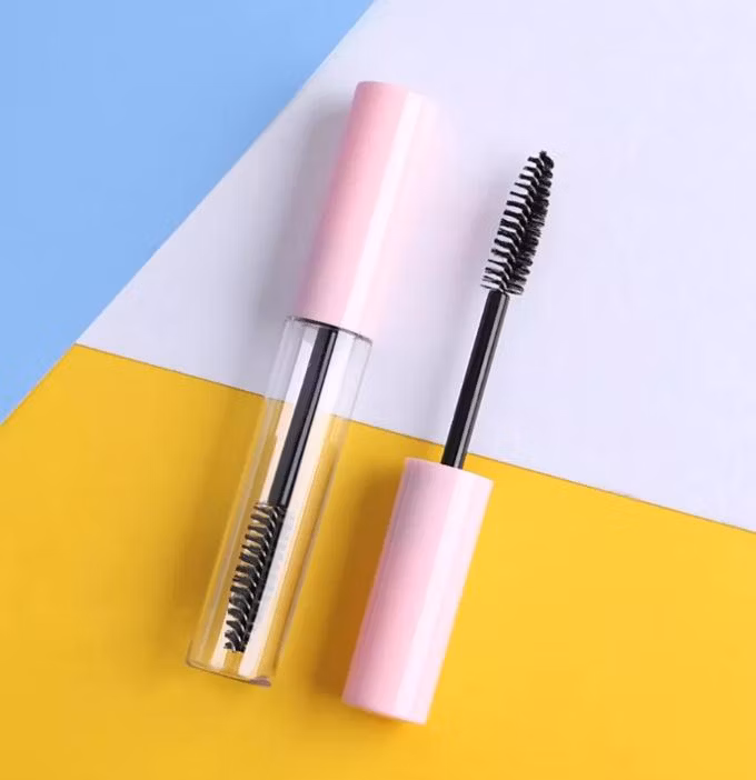 10ml Pink White Gold Silver Top-Cap Clear Mascara Eyelash Cream Vial Case Serum Container Empty Mascara Wand Tube with Brush