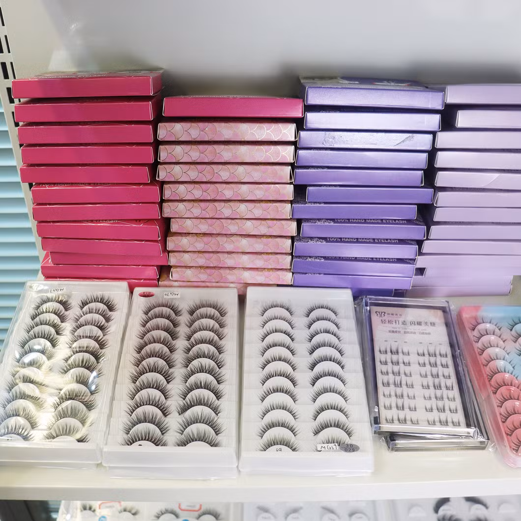 Wholesale Lashes and Packaging Custom Fluffy Hand Made 3D Mink Eyelashes Butterfly Eye Lash Paper Box Packaging