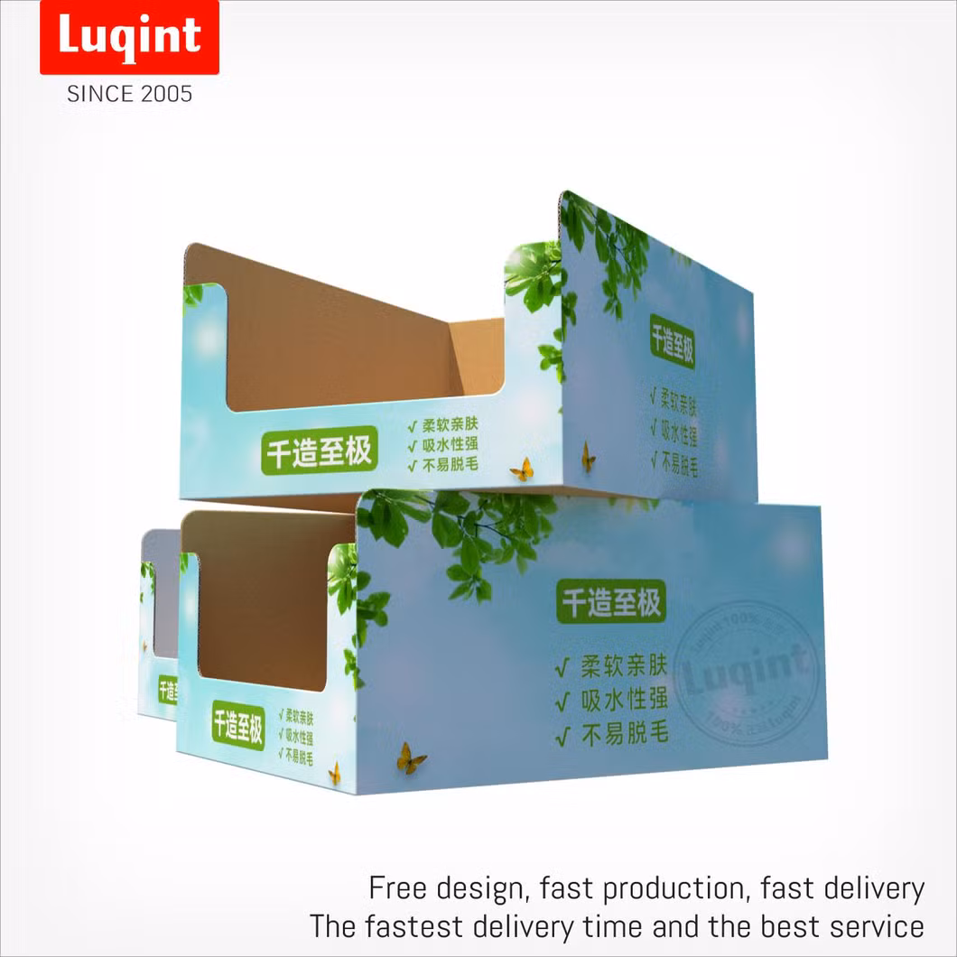 Retail Shop Paper POS Cardboard Counter Display PDQ Tray Display Boxes Pallet