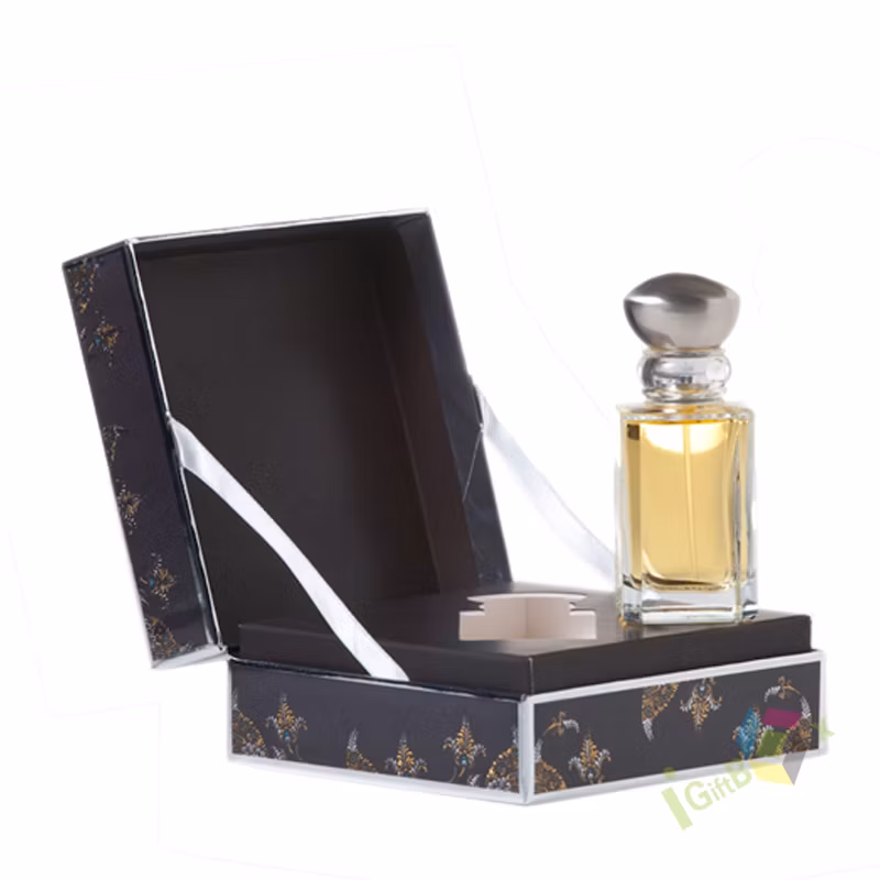 Custom Wholesale Holographic Shiny Cosmetic Bottle Folding Paper Box