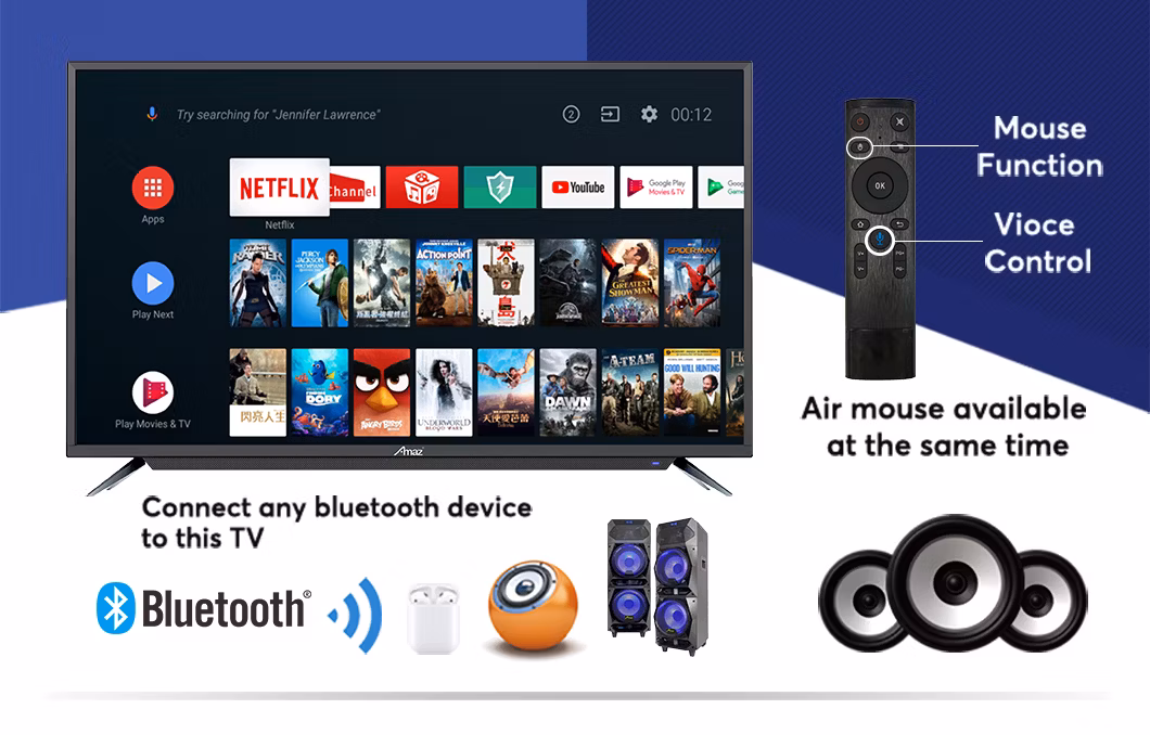 2023 Top Sale HD Flat-Screen TV 55 65 75inch Smart TV 2K4K Android LED USB OEM LCD Televisions