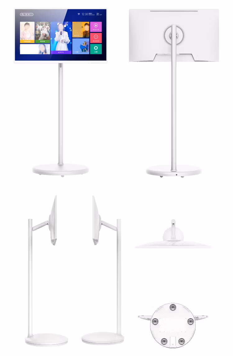 Android Rollable Smart TV with Moveable Stand and Touch Screen