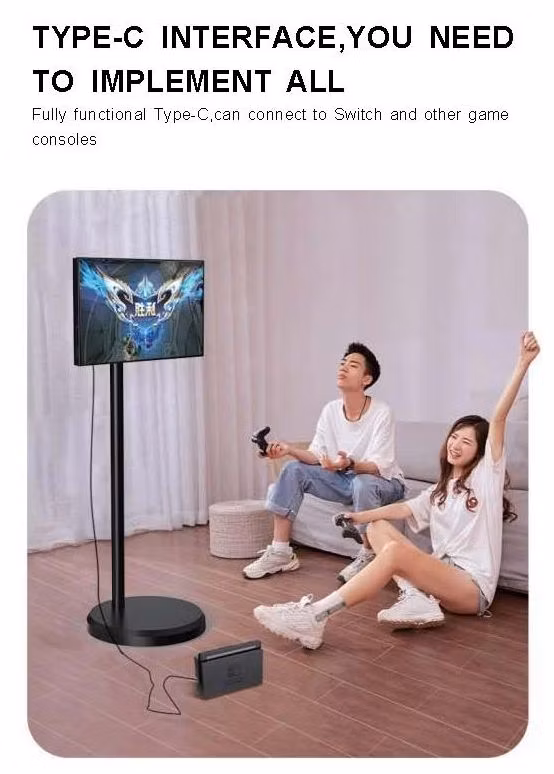 21.5 Inch Touch Screen Displays Stand by Me Portable WiFi TV with Battery for Home Business Gaming Smart Display TV