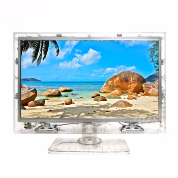 Security Screws 13 15 19 22 Inch Screen Television Clear Case Shell Cover Transparent Portable TV for Prison Jail