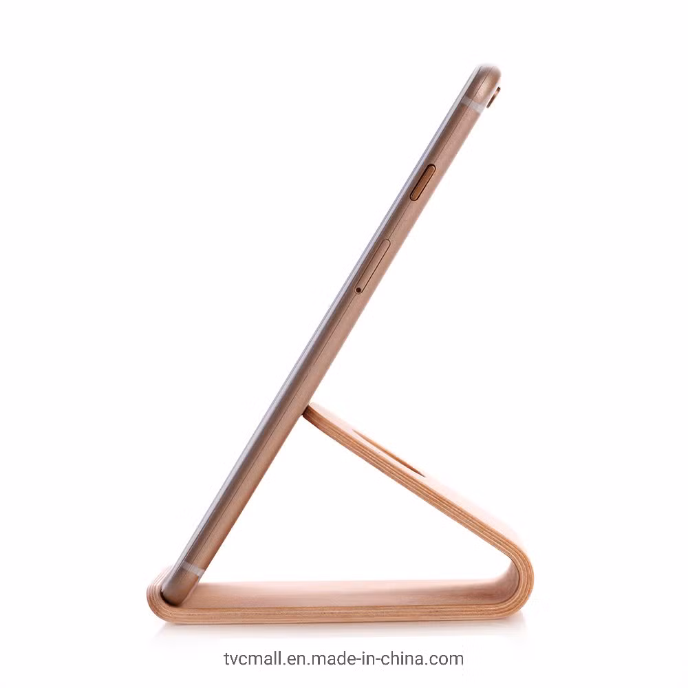 Samdi Universal Wood Phone Holder Stand Desktop Phone Stand for iPhone Samsung HTC LG - Brown