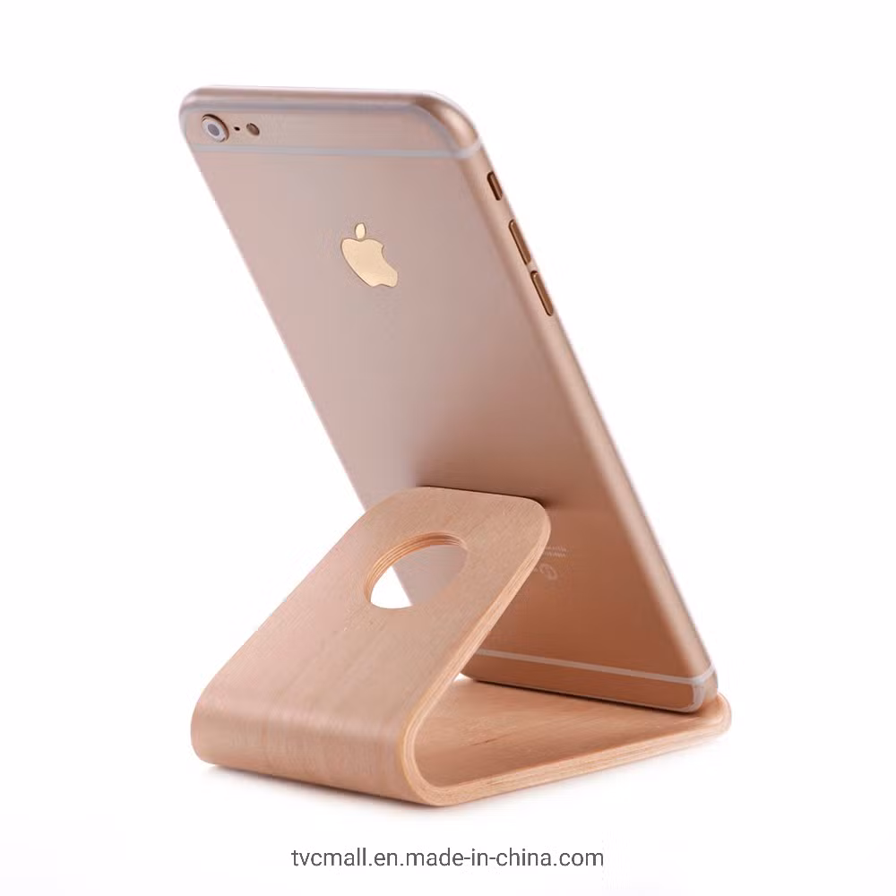 Samdi Universal Wood Phone Holder Stand Desktop Phone Stand for iPhone Samsung HTC LG - Brown