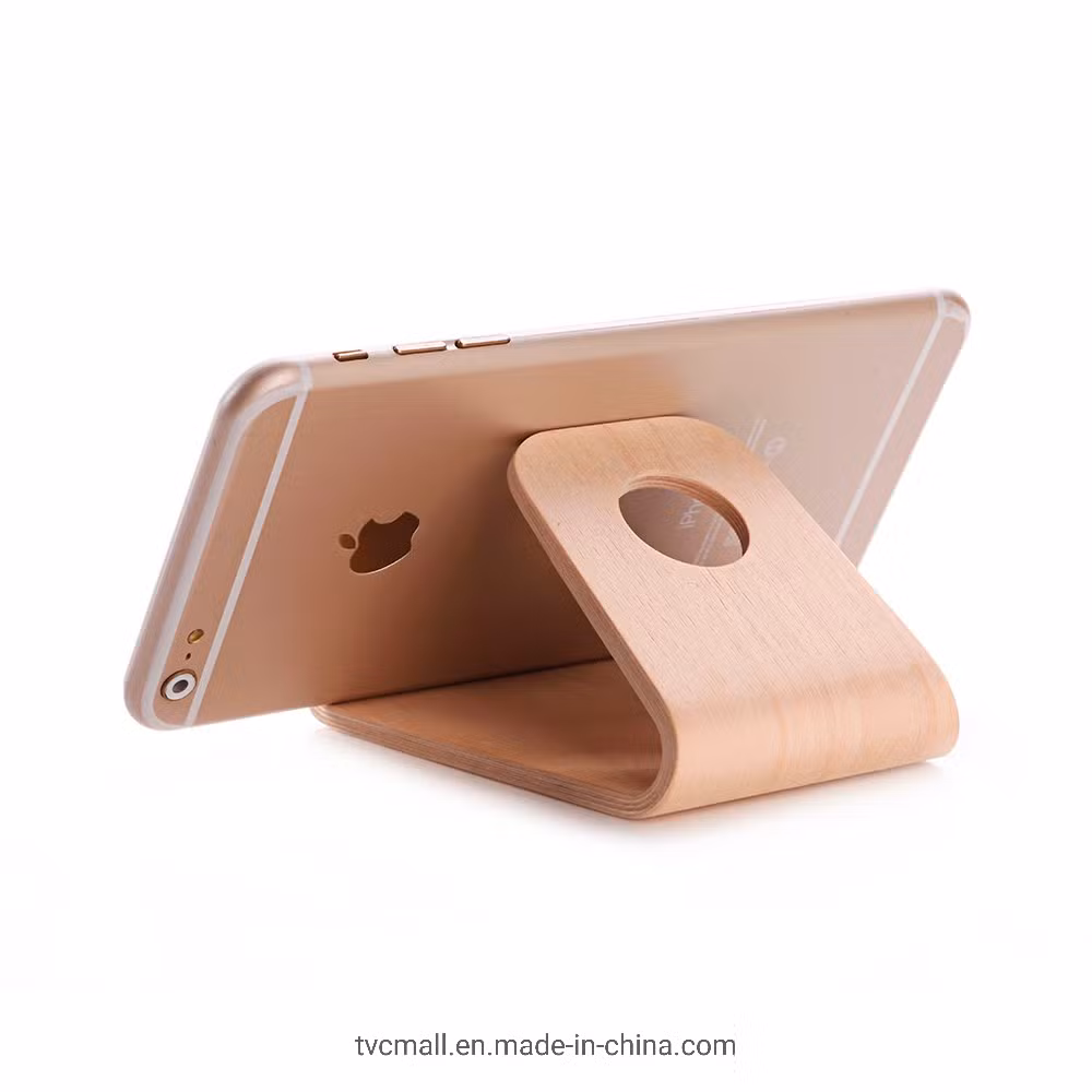Samdi Universal Wood Phone Holder Stand Desktop Phone Stand for iPhone Samsung HTC LG - Brown