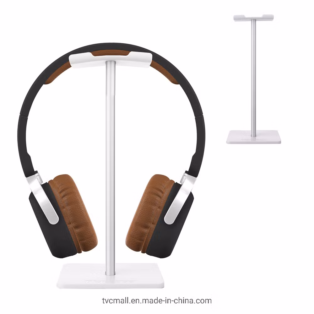 New Bee Simple Style Headphone Stand Mount for Universal Headsets - Silver Color