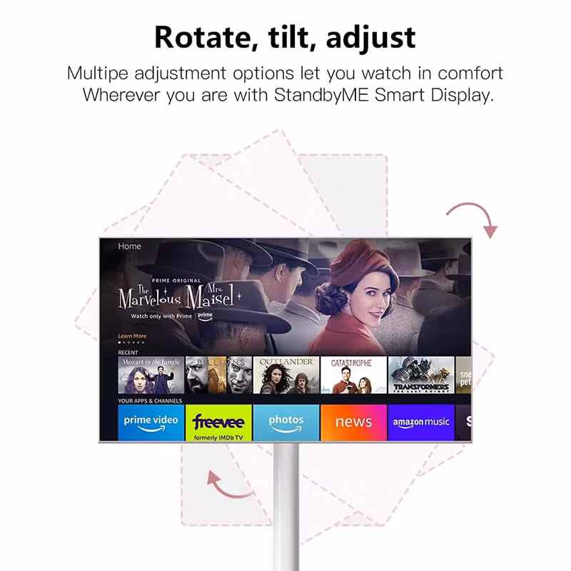 21.5 Inch Android 12 System Moveable Stand Smart Portable TV Touch Screen LCD Display