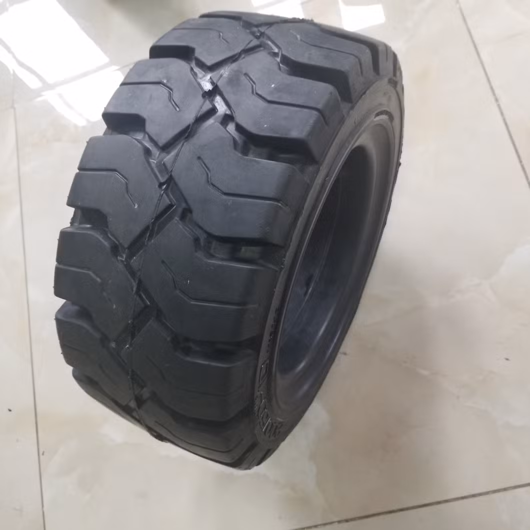 Anygo Brand 6.50-10 Xz06 Solid Tyres, Pneumatic Solid Tyre, Solid Resilient Wheels for Forklift and Material Handling Equipment