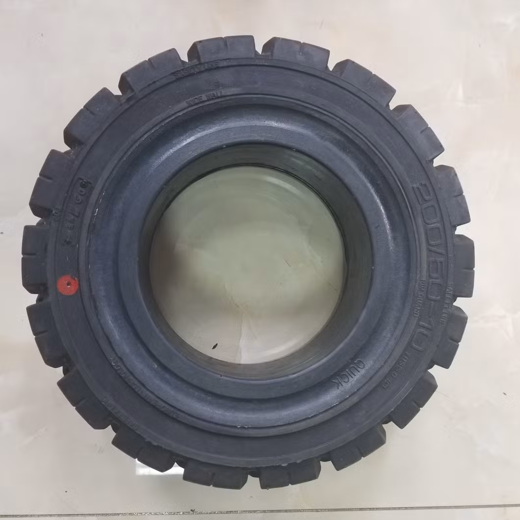 Anygo Brand 6.50-10 Xz06 Solid Tyres, Pneumatic Solid Tyre, Solid Resilient Wheels for Forklift and Material Handling Equipment