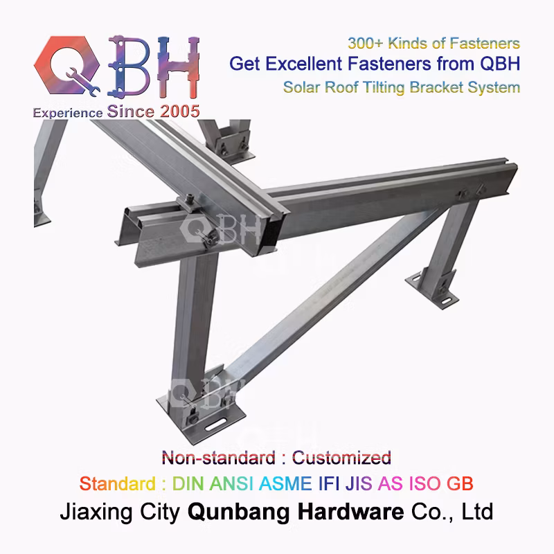 Qbh Customized OEM ODM Photovoltaic PV Module System Aluminum Extrusion Solar Power Energy Panel Mounting Frame
