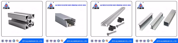 6063 T5 Anodized Solar Panel Aluminum Frame Extrusions in Factory