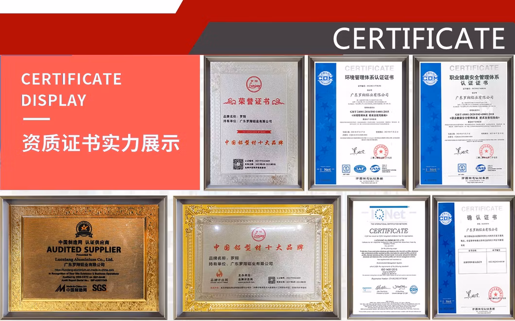 Aluminum Extrusion Alloy Shaped Building Material Profile with Powder Coating System Window